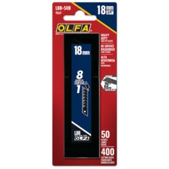 OLFA HD Ultra-Sharp Snap-Blade - LBB - 18 Mm - Black - 50-Pack