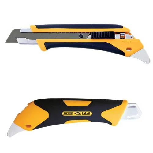 Olfa LA-X Utility Knife With Auto-Lock - 18-mm - Rubber And Fibreglass - Black And Yellow 4 Olfa LA-X Utility Knife With Auto-Lock - 18-mm - Rubber And Fibreglass - Black And Yellow - Image 2