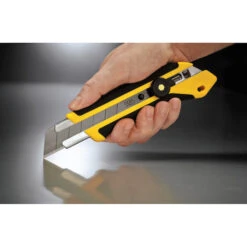 Olfa XH-1 Utility Knife With UltraSharp Black Blade - 25-mm - Rubber And Fibreglass - Black And Yellow -Craftbosch Shop 0002064c L