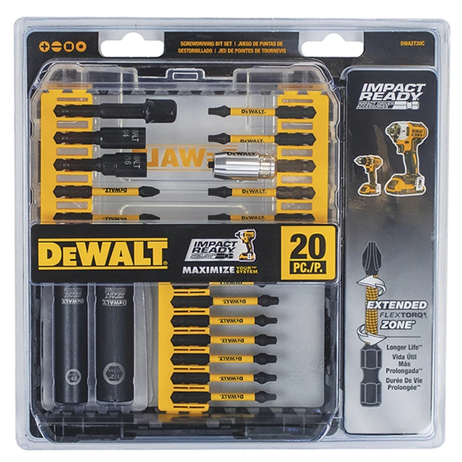 DeWalt Impact Ready 20-Piece Screwdriver Bit Set - Hex Shank - Magnetic Screw Lock - Hard Case 4 DeWalt Impact Ready 20-Piece Screwdriver Bit Set - Hex Shank - Magnetic Screw Lock - Hard Case - Image 2