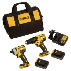 DeWalt 20-volt Max Cordless 2-Tool Combo Kit With Batteries And Charger - Brushless Motor - LED Light - Quick Change -Craftbosch Shop 00275962b L