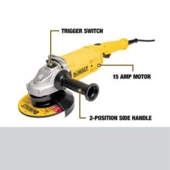 DEWALT 7-in 15 Amp Trigger-Switch Corded Grinder -Craftbosch Shop 00276136ba L