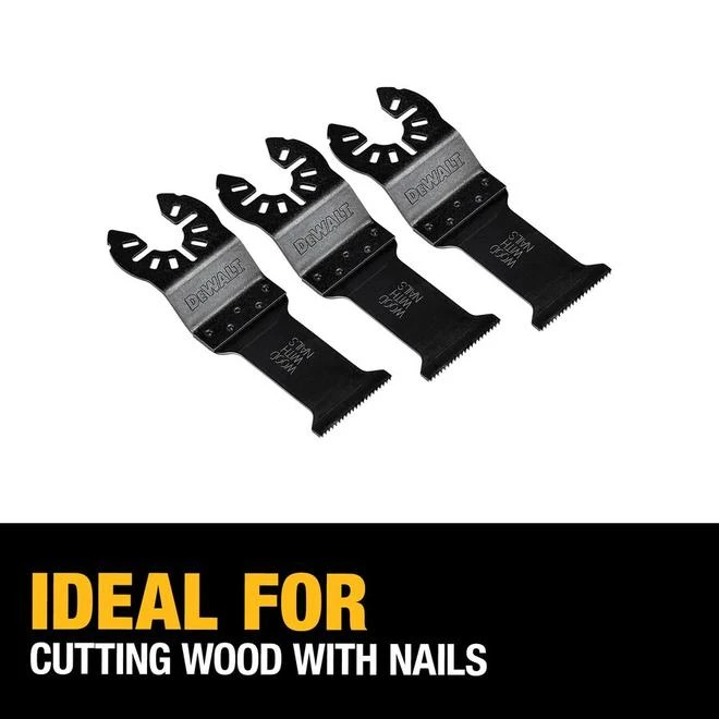 DEWALT Bi-Metal Oscillating Blade For Wood With Nails 3 DEWALT Bi-Metal Oscillating Blade For Wood With Nails