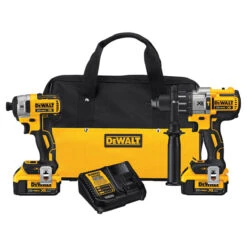 DeWalt 20-volt Max Cordless 2-Tool Combo Kit With Batteries And Charger - Brushless Motor - 3-Mode LED Light