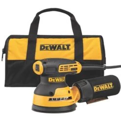 DeWalt 5-in Corded Random Orbit Sander Kit With Bag - 3-Amp Motor - 12000 OPM - Dust Sealed Switch - 8 Holes -Craftbosch Shop 00276219 L