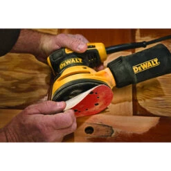 DeWalt 5-in Corded Random Orbit Sander Kit With Bag - 3-Amp Motor - 12000 OPM - Dust Sealed Switch - 8 Holes -Craftbosch Shop 00276219e L