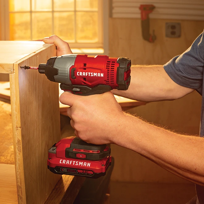 Craftsman 1/4-in Cordless Impact Driver - 2800 RPM - Includes (2) V20 20V MAX Li-Ion Batteries And Charger 7 Craftsman 1/4-in Cordless Impact Driver - 2800 RPM - Includes (2) V20 20V MAX Li-Ion Batteries And Charger - Image 5