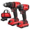 Craftsman V20 20-Volt Max Cordless Power Tool Combo Kit With Batteries And Charger - Brushless - Variable Speed