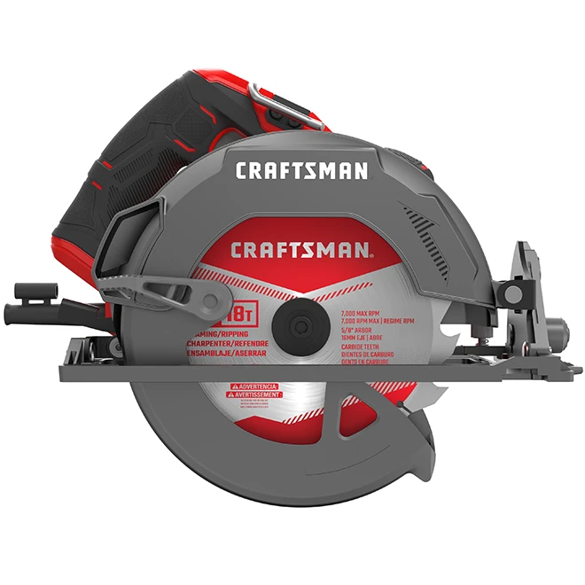 Craftsman Circular Saw - 7 1/4" Blade With 18 Teeth - 15 A - Black/Red 4 Craftsman Circular Saw - 7 1/4" Blade With 18 Teeth - 15 A - Black/Red - Image 2