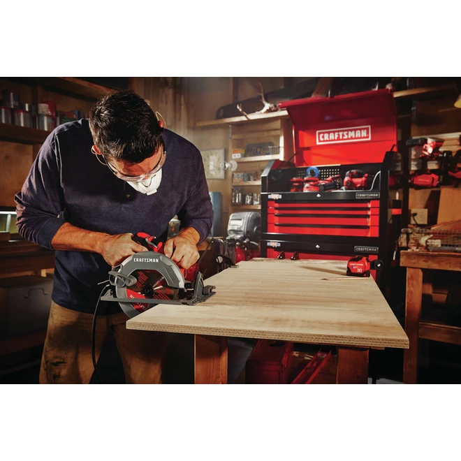Craftsman Circular Saw - 7 1/4" Blade With 18 Teeth - 15 A - Black/Red 3 Craftsman Circular Saw - 7 1/4" Blade With 18 Teeth - 15 A - Black/Red