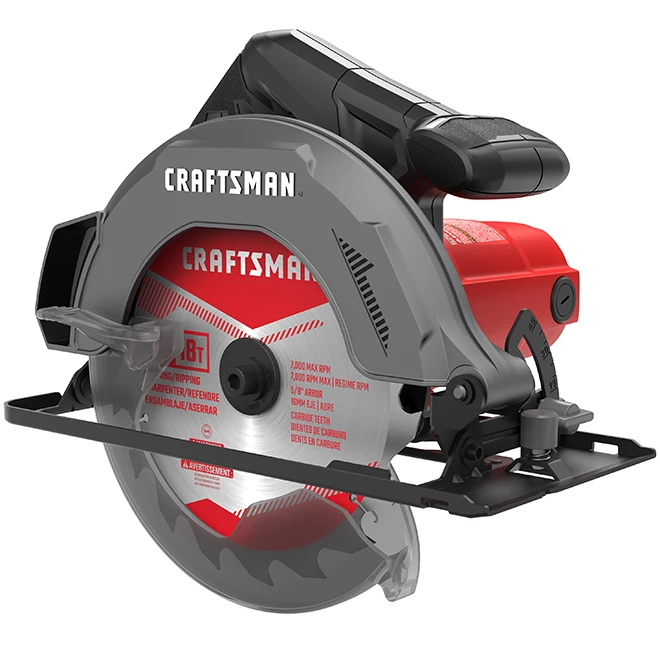 Craftsman Circular Saw - 7 1/4" Blade With 18 Teeth - 13 A - Black/Red 6 Craftsman Circular Saw - 7 1/4" Blade With 18 Teeth - 13 A - Black/Red - Image 4