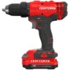 Craftsman V20 1/2-in Cordless Drill Kit - 1800 RPM - Keyless Chuck - LED Light - Dual Speed Mode