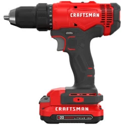 Craftsman V20 1/2-in Cordless Drill Kit - 1800 RPM - Keyless Chuck - LED Light - Dual Speed Mode