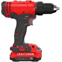 Craftsman V20 1/2-in Cordless Drill Kit - 1800 RPM - Keyless Chuck - LED Light - Dual Speed Mode -Craftbosch Shop 00276565d L