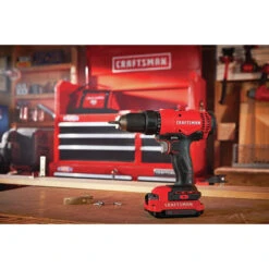 Craftsman V20 1/2-in Cordless Drill Kit - 1800 RPM - Keyless Chuck - LED Light - Dual Speed Mode -Craftbosch Shop 00276565e L