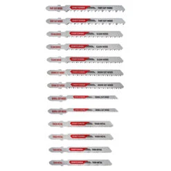 Craftsman Jigsaw Blade Set - Assorted Lengths - T-Shank- High Carbon Steel - 13-Pack -Craftbosch Shop 00276593 L