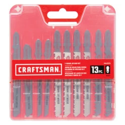 Craftsman Jigsaw Blade Set - Assorted Lengths - T-Shank- High Carbon Steel - 13-Pack -Craftbosch Shop 00276593c L