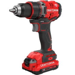 Craftsman V20 Cordless Drill Kit With Batteries And Charger - Brushless Motor - LED Light - Variable Speed -Craftbosch Shop 00276596 L