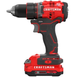 Craftsman V20 Cordless Drill Kit With Batteries And Charger - Brushless Motor - LED Light - Variable Speed -Craftbosch Shop 00276596b L