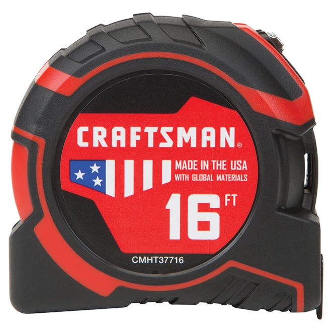 Craftsman PRO-LOCK Measuring Tape - 1.25'' X 16' - Black/Red 5 Craftsman PRO-LOCK Measuring Tape - 1.25'' X 16' - Black/Red - Image 3