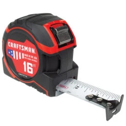 Craftsman PRO-LOCK Measuring Tape - 1.25'' X 16' - Black/Red 9 Craftsman PRO-LOCK Measuring Tape - 1.25'' X 16' - Black/Red -Craftbosch Shop 00276615c L