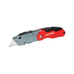 Craftsman Folding And Retractable Utility Knife - 3 Blades - 4-in - Red And Grey