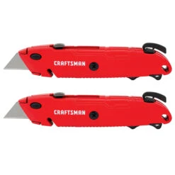 Craftsman Retractable Utility Knives - 5-in - Red - 2-Pack