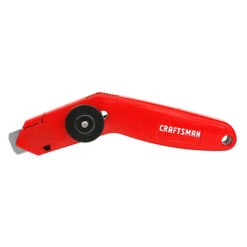 Craftsman Retractable Carpet Knife - 3 Blades - 4.5-in - Red -Craftbosch Shop 00276645 L