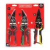 Craftsman Aviation Snips - Right Cut - Red And Green - Pack Of 3
