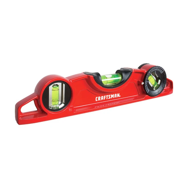 Craftsman Cast Torpedo Level - 9" - Red And Black 5 Craftsman Cast Torpedo Level - 9" - Red And Black - Image 3