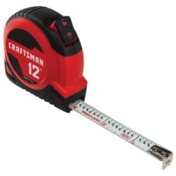 Craftsman Self-Locking Measuring Tape - 12' - Red -Craftbosch Shop 00276743 L