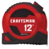 Craftsman Self-Locking Measuring Tape - 12' - Red -Craftbosch Shop 00276743b L