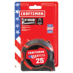 Craftsman PRO-LOCK Measuring Tape - 1.25'' X 25' - Black/Red -Craftbosch Shop 00276744c L