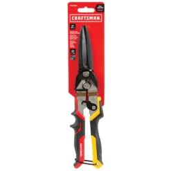Craftsman Aviation Snips - 12-in - Straight Long Cut - Red And Yellow -Craftbosch Shop 00276762c L