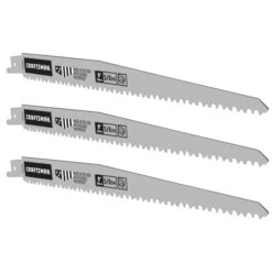 Craftsman Reciprocating Pruning Saw Blade - Bi-Metal - 3 Per Pack - 6 TPI - 9-in L -Craftbosch Shop 00276883b L