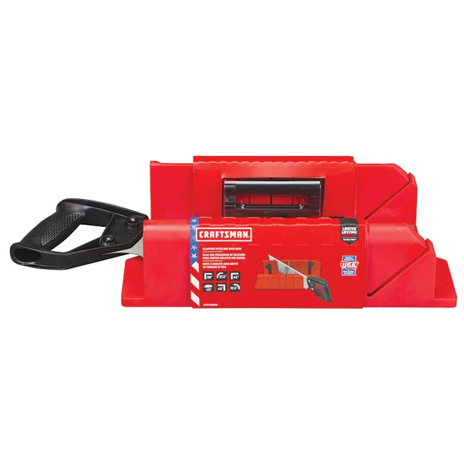 Craftsman Mitre Box With Saw - 12" - Red And Black 4 Craftsman Mitre Box With Saw - 12" - Red And Black - Image 2
