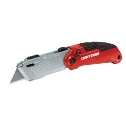 Craftsman Folding Compact Utility Knife - 10 Blades - 4-in - Red And Silver -Craftbosch Shop 00276928b L