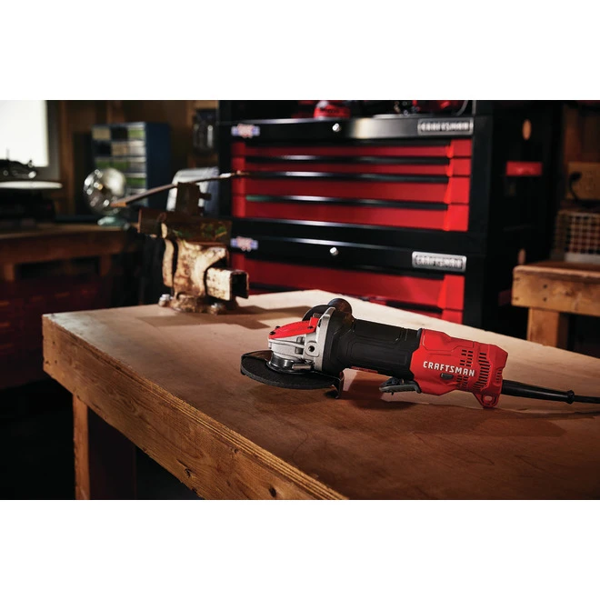 Craftsman 4 1/2-in Corded Small Angle Grinder - 7.5-Amp Motor - 12000 RPM - Slide Switch - Adjustable Side Handle 5 Craftsman 4 1/2-in Corded Small Angle Grinder - 7.5-Amp Motor - 12000 RPM - Slide Switch - Adjustable Side Handle - Image 3