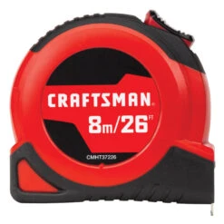 Craftsman Self-Locking Measuring Tape - 1'' X 26' - Red -Craftbosch Shop 00277072 L