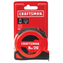 Craftsman Self-Locking Measuring Tape - 1'' X 26' - Red -Craftbosch Shop 00277072d L