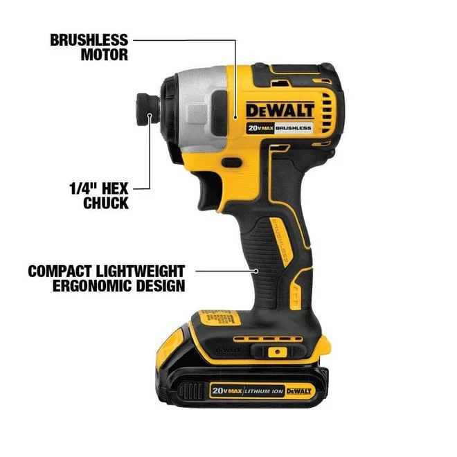 DeWalt 20-Volt Max Cordless Impact Driver Kit - Brushless Motor - LED Light - Variable Speed 3 DeWalt 20-Volt Max Cordless Impact Driver Kit - Brushless Motor - LED Light - Variable Speed