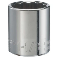 Craftsman SAE 12-Point Shallow Socket - Steel - Drive 1 1/8-in X 1/2-in