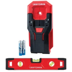 Craftsman Stud Sensor And Level - Red - Plastic And Metal - 3/4-in