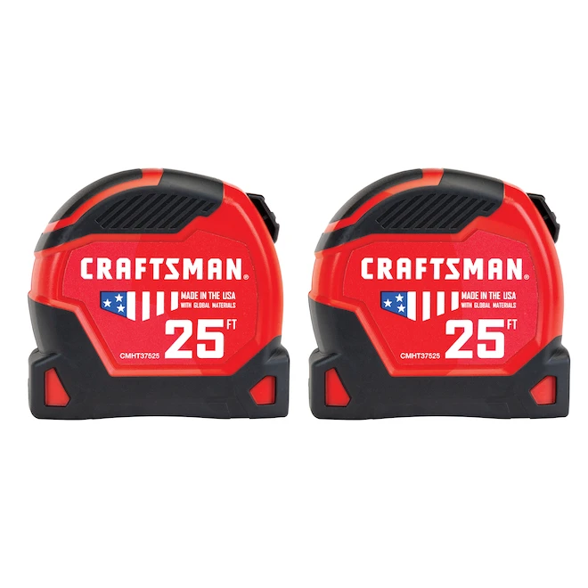 CRAFTSMAN Imperial Measuring Tapes - Set Of 2 - 1.25-in X 25-ft 3 CRAFTSMAN Imperial Measuring Tapes - Set Of 2 - 1.25-in X 25-ft