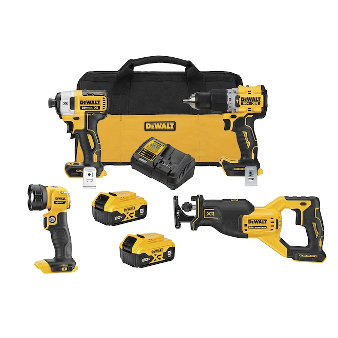 DeWALT 20V MAX XR Brushless Cordless 4-Tool Combo Kit With 5.0Ah Batteries 3 DeWALT 20V MAX XR Brushless Cordless 4-Tool Combo Kit With 5.0Ah Batteries
