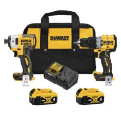 DeWALT 20V MAX XR Brushless Cordless 2-Piece Tool Kit With Two 4.0Ah Batteries