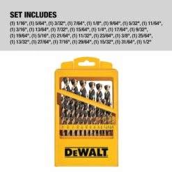 DeWALT Black And Gold 29-Piece Assorted Coated HSS Right Handed Twist Drill Bit Set -Craftbosch Shop 00277657ba L