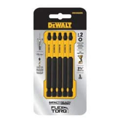 DeWALT Flextorq 5-Piece 1/4-in X 3-1/2-in Square/Robertson Impact Driver Bit 5 DeWALT Flextorq 5-Piece 1/4-in X 3-1/2-in Square/Robertson Impact Driver Bit -Craftbosch Shop 00277768b L