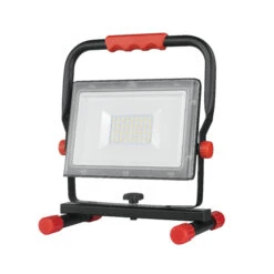Globe Electric Globe LED Plug-In Portable Slim Line Work Light - 2500 Lumens - Red And Black