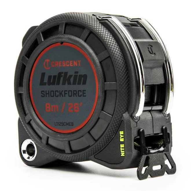 Crescent Lufkin SHOCKFORCE TAPE, 8M/26', BLACK BLADE 6 Crescent Lufkin SHOCKFORCE TAPE, 8M/26', BLACK BLADE - Image 4